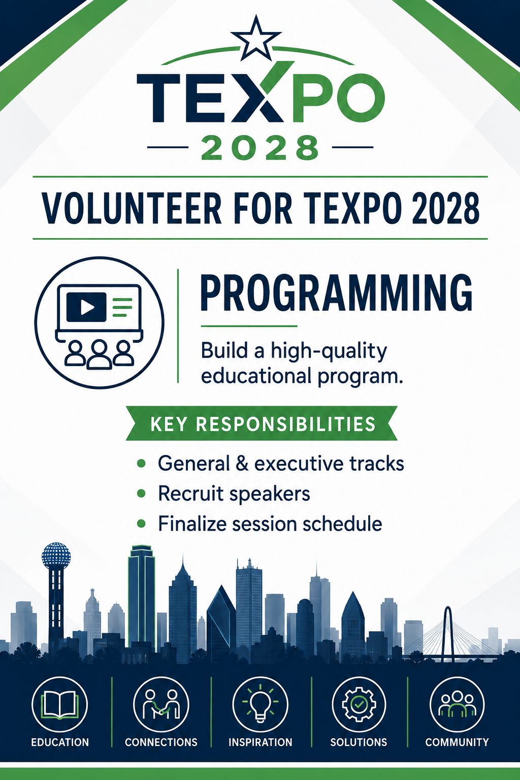 Programming committee volunteer poster