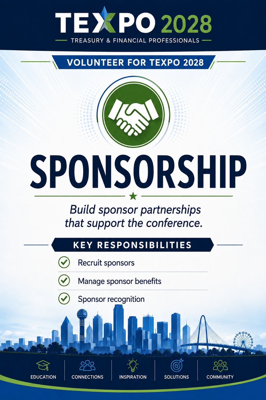 Sponsorship committee volunteer poster